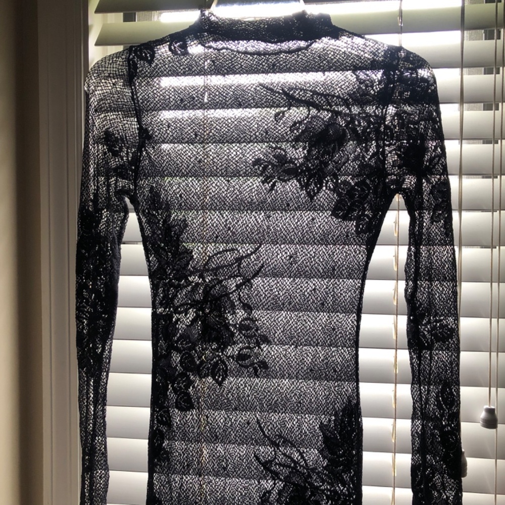 NWOT Sheer Maxi Lace Black Dress/Lingerie , No Size - Picture 8 of 14
